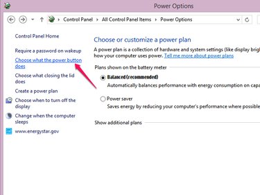Click Choose What the Power Button Does.