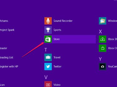Click the Microsoft Store Icon