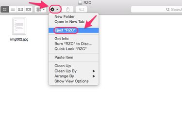 Click "Eject [flash drive name]."