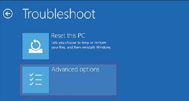 Selecting 'Advanced Options' will bring you to 'System Restore.'
