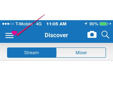 Tap the Menu Icon