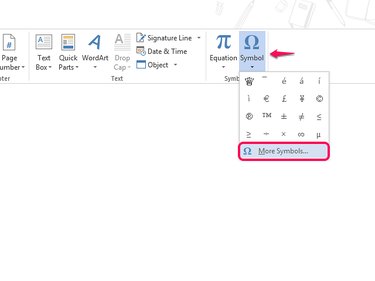 Select More Symbols from the Symbol menu.