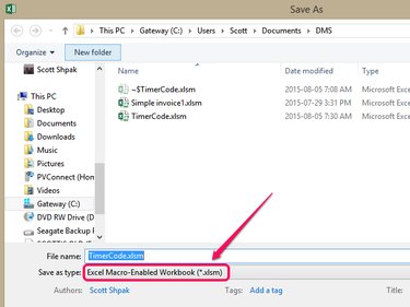 Saving as a Macro Enabled Workbook