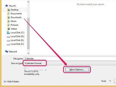 Additional Save As options shows up.
