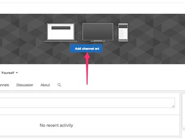 When you upload a header, YouTube shows you how it'll look on various devices.