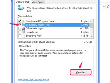 Disk Cleanup options
