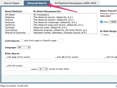 Chronicling America Advanced Search