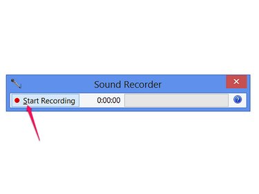 Record a message in Sound Recorder.