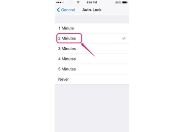 A check mark appears next to the option you select.