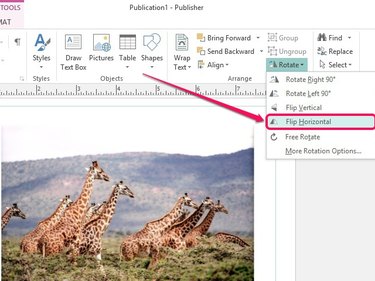 Flip object horizontally.