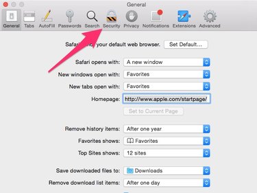 Click the "Security" tab.