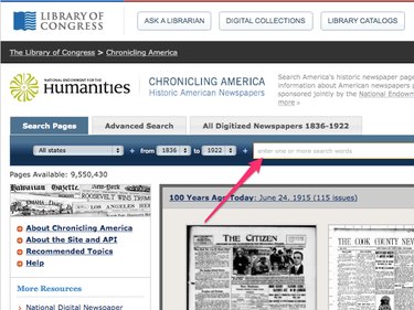 Chronicling America Newspaper Search