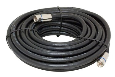 A spool of coaxial cable