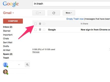 Check the check box next to the message.