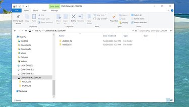 A virtual ISO drive mounted in Windows 10