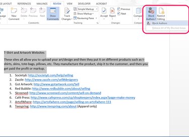 Select Specific Areas
