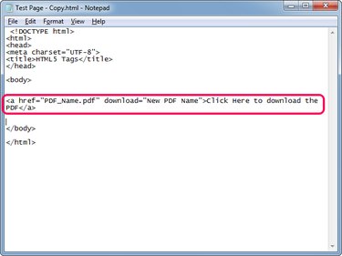 Create the hyperlink that downloads the PDF.