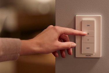 A Philips Hue dimmer switch