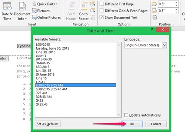 Select Format and Click OK