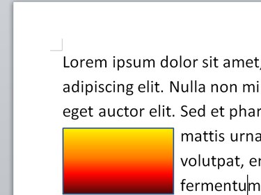 Text flowing around an image in Word.