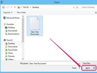Open Text file.