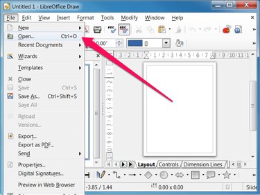 Select Open from the File menu.