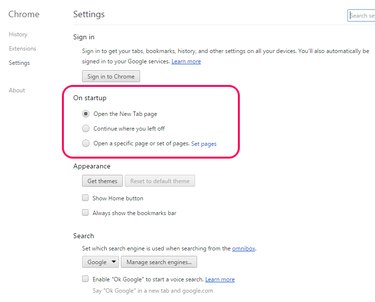 Choose Your Startup Page
