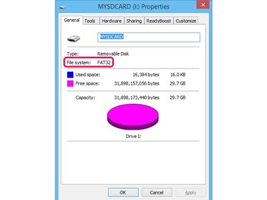 The File System section of the General tab.