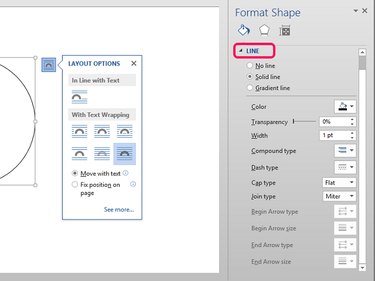 Select Line options.