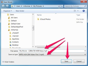 Click save and your video is reduced in size.