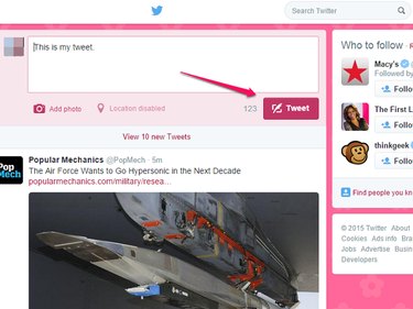 Type Your Message and Click Tweet