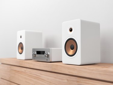 Micro Hi-Fi stereo system mockup, Network receiver,  cd and mp3 player