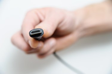 The cable plug hdmi.