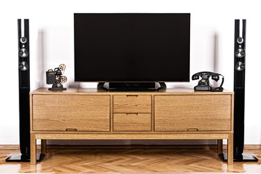 television and telephone with home theater