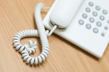 Heart shaped telephone line